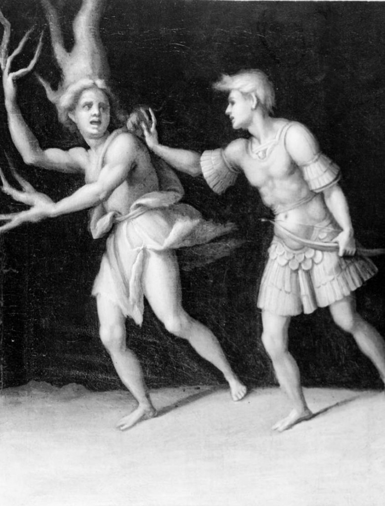 Daphne e Apolo - Jacopo Carucci, 1513. Fonte: Warburg Institute Iconographic Database
